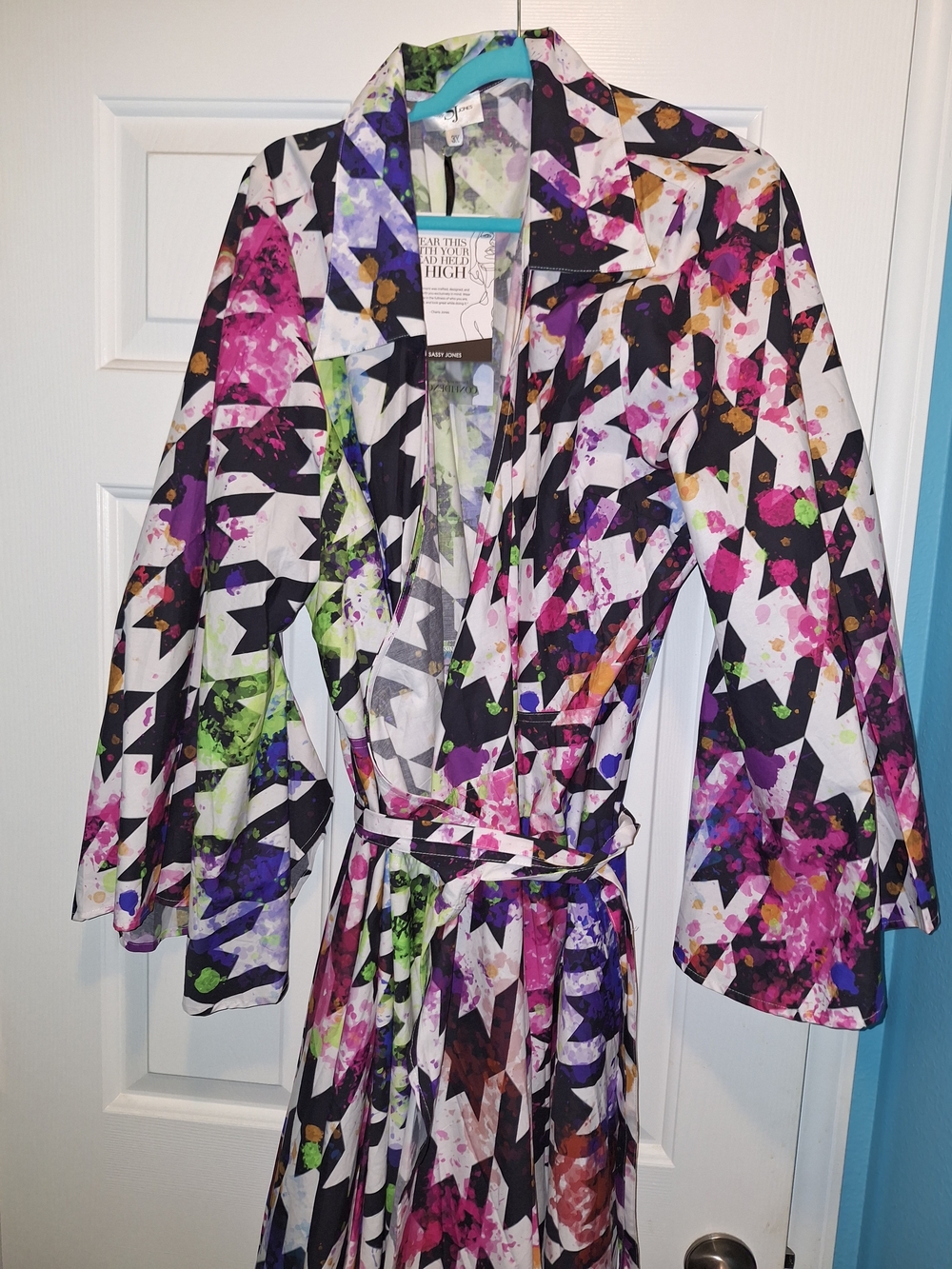 Sassy Jones Multi-Color Rosa Wrap Dress